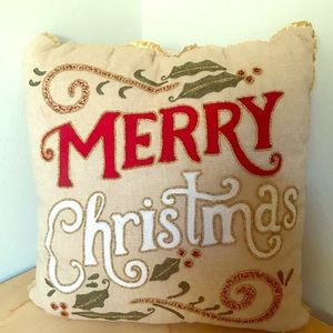 Merry Christmas Holiday Throw  Pillows.